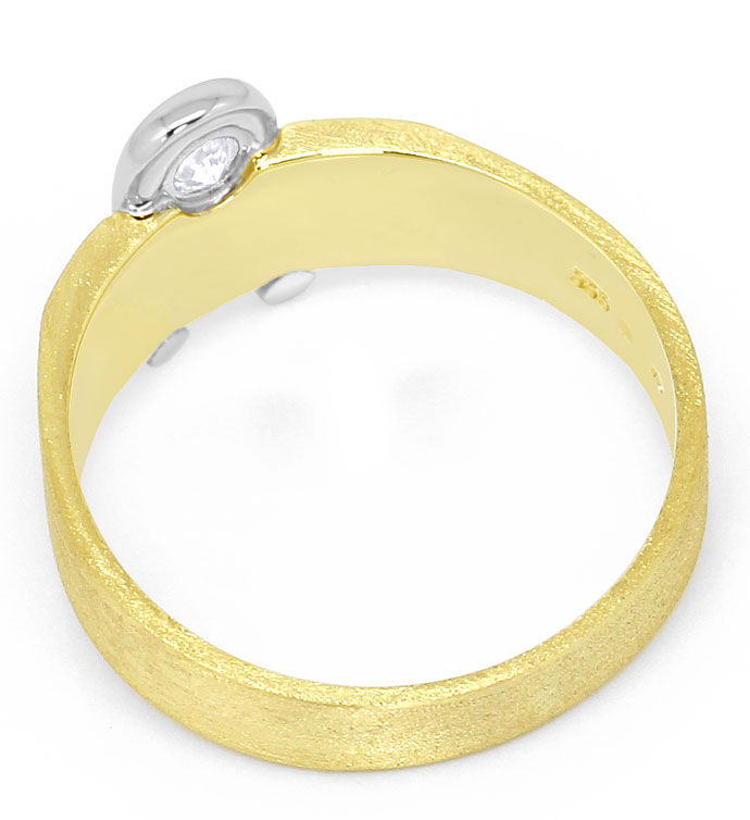 Foto 3 - Designer-Herren Ring mit 0,18ct River Brillant 14K Gold, S3464