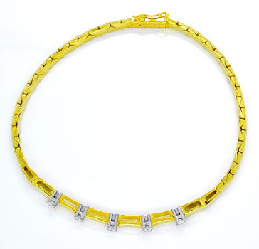 Foto 2 - Brillant-Armband 14K Gelbgold und Weißgold, S6536