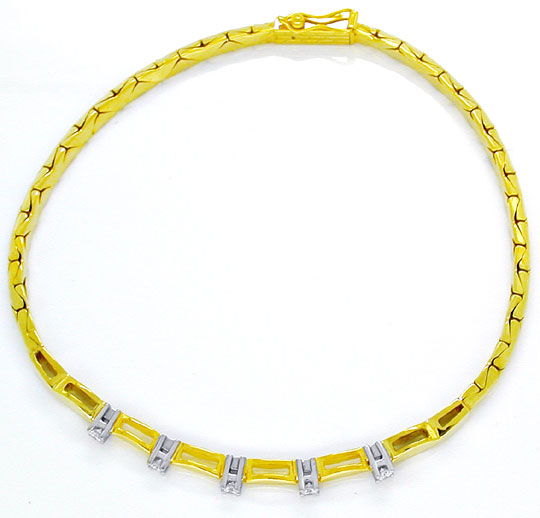 Foto 3 - Brillant-Armband 14K Gelbgold und Weißgold, S6536